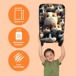 NoBoringSuitcases.com® Koffer - Handbagagekoffer - Kat - Dieren - Poes - Patronen - Trolley Op Wieltjes - Past Binnen 55x40x20 Cm En 55x35x25 Cm - Reiskoffers -Trolley Winkel 1200x1200 1977
