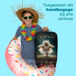 NoBoringSuitcases.com® Koffer - Beer - Rok - Ballet - Licht - Portret - Trolley Op Wieltjes - Reiskoffer - Past Binnen 55x40x20 Cm En 55x35x25 Cm - Handbagagekoffer - Fotokoffer -Trolley Winkel 1200x1200 1987