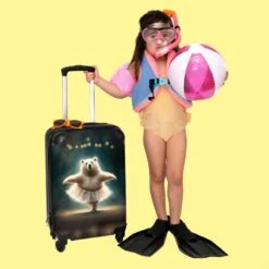 NoBoringSuitcases.com® Koffer - Beer - Rok - Ballet - Licht - Portret - Trolley Op Wieltjes - Reiskoffer - Past Binnen 55x40x20 Cm En 55x35x25 Cm - Handbagagekoffer - Fotokoffer -Trolley Winkel 1200x1200 1988