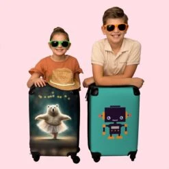 NoBoringSuitcases.com® Koffer - Beer - Rok - Ballet - Licht - Portret - Trolley Op Wieltjes - Reiskoffer - Past Binnen 55x40x20 Cm En 55x35x25 Cm - Handbagagekoffer - Fotokoffer -Trolley Winkel 1200x1200 1989