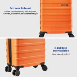 CabinMax Handbagage Koffer - Trolley 30L - Harde Reiskoffer - 45x36x20cm - Lichtgewicht - Groot Capaciteit - Oranje 18 CabinMax Handbagage Koffer - Trolley 30L - Harde Reiskoffer - 45x36x20cm - Lichtgewicht - Groot Capaciteit - Oranje -Trolley Winkel 1200x1200 246