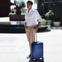 Handbagage Koffer 22"- Reiskoffer Met Wielen - Handbagage Trolley -Harde Reiskoffer- Trolley Met Gevoerde Binnekant- Marineblauw -Trolley Winkel 1200x1200 287