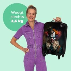 NoBoringSuitcases.com® Trolley - Reiskoffers - Clown - Hoed - Kraag - Portret - Horror - Trolley Op Wieltjes - Past Binnen 55x40x20 Cm En 55x35x25 Cm - Koffertje - Handbagagekoffer 11 NoBoringSuitcases.com® Trolley - Reiskoffers - Clown - Hoed - Kraag - Portret - Horror - Trolley Op Wieltjes - Past Binnen 55x40x20 Cm En 55x35x25 Cm - Koffertje - Handbagagekoffer -Trolley Winkel 1200x1200 291