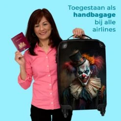 NoBoringSuitcases.com® Trolley - Reiskoffers - Clown - Hoed - Kraag - Portret - Horror - Trolley Op Wieltjes - Past Binnen 55x40x20 Cm En 55x35x25 Cm - Koffertje - Handbagagekoffer 14 NoBoringSuitcases.com® Trolley - Reiskoffers - Clown - Hoed - Kraag - Portret - Horror - Trolley Op Wieltjes - Past Binnen 55x40x20 Cm En 55x35x25 Cm - Koffertje - Handbagagekoffer -Trolley Winkel 1200x1200 294