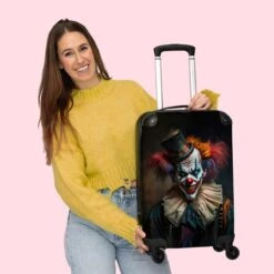 NoBoringSuitcases.com® Trolley - Reiskoffers - Clown - Hoed - Kraag - Portret - Horror - Trolley Op Wieltjes - Past Binnen 55x40x20 Cm En 55x35x25 Cm - Koffertje - Handbagagekoffer 16 NoBoringSuitcases.com® Trolley - Reiskoffers - Clown - Hoed - Kraag - Portret - Horror - Trolley Op Wieltjes - Past Binnen 55x40x20 Cm En 55x35x25 Cm - Koffertje - Handbagagekoffer -Trolley Winkel 1200x1200 296
