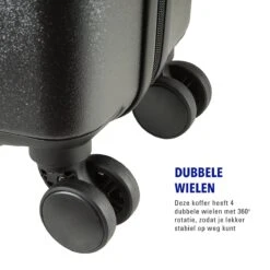 Princess Traveller Harlem - Handbaggage Koffer - Zwart - S - 55cm -Trolley Winkel 1200x1200 316