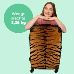 NoBoringSuitcases.com® Koffer Groot - Tijger - Wilde Dieren - Tijgerprint - Design - Trolley Koffer Met TSA-slot - Met Wielen - 90 Liter - Reiskoffer - 66 Cm -Trolley Winkel 1200x1200 347