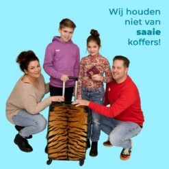NoBoringSuitcases.com® Koffer Groot - Tijger - Wilde Dieren - Tijgerprint - Design - Trolley Koffer Met TSA-slot - Met Wielen - 90 Liter - Reiskoffer - 66 Cm -Trolley Winkel 1200x1200 350