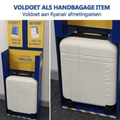 CabinMax Velocity Handbagage Koffer - Uitbreidbaar Trolley 44L - Harde Reiskoffer - 55x40x20/25 Cm - Lichtgewicht - Groot Capaciteit - Zwart -Trolley Winkel 1200x1200 387