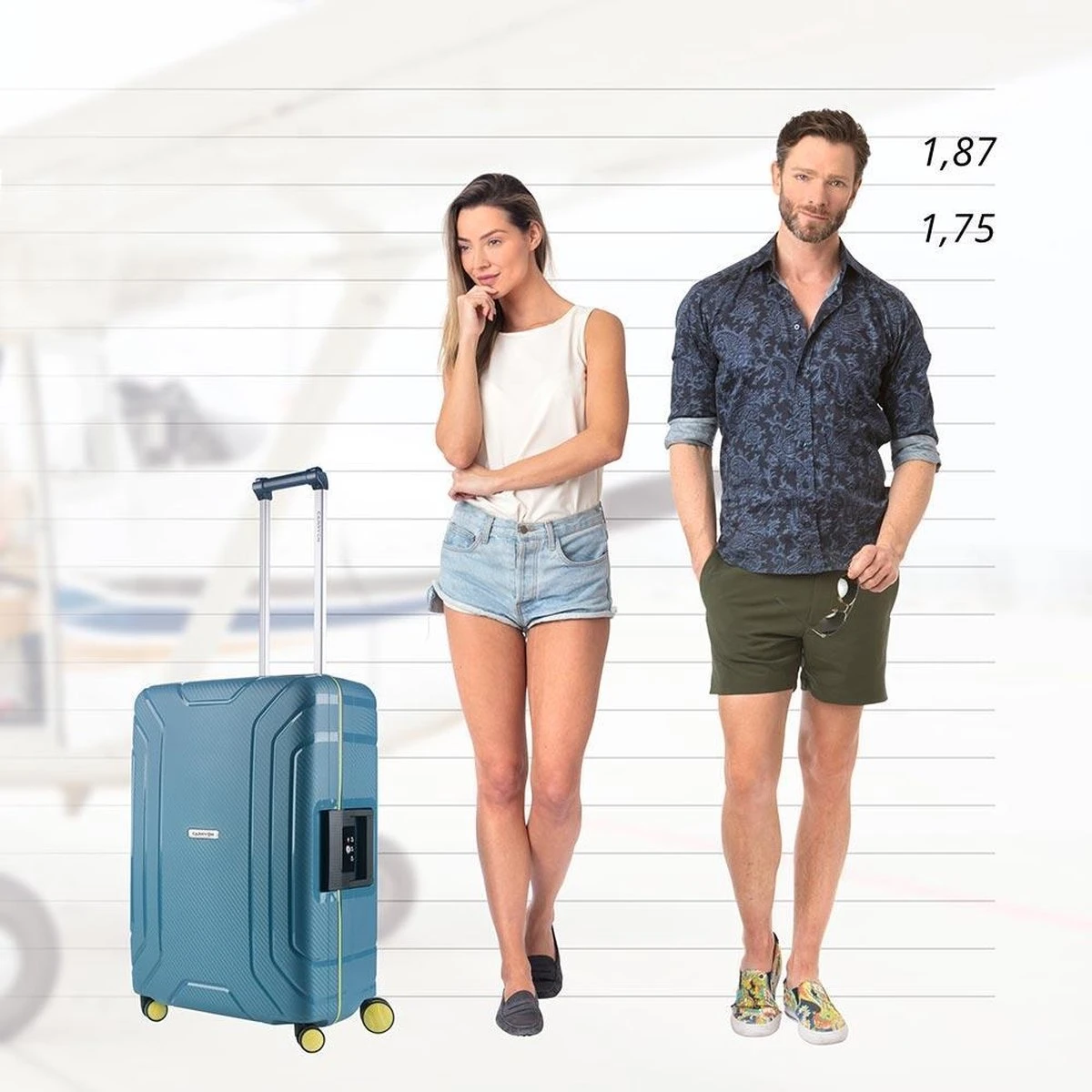 CarryOn Steward TSA Reiskoffer - 65cm Trolley Met Kliksloten - Dubbele Wielen - Blauw 4 CarryOn Steward TSA Reiskoffer - 65cm Trolley Met Kliksloten - Dubbele Wielen - Blauw - Afbeelding 2