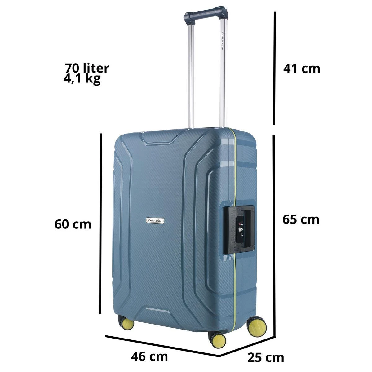 CarryOn Steward TSA Reiskoffer - 65cm Trolley Met Kliksloten - Dubbele Wielen - Blauw 10 CarryOn Steward TSA Reiskoffer - 65cm Trolley Met Kliksloten - Dubbele Wielen - Blauw - Afbeelding 8
