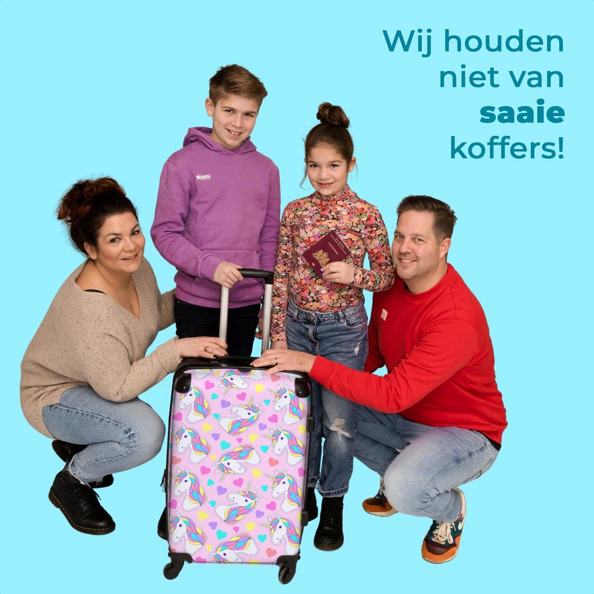 NoBoringSuitcases.com® Koffer Groot - Eenhoorn - Meisje - Patroon - Hartje - Trolley Koffer Met TSA-slot - Met Wielen - 90 Liter - Reiskoffer - 66 Cm 7 NoBoringSuitcases.com® Koffer Groot - Eenhoorn - Meisje - Patroon - Hartje - Trolley Koffer Met TSA-slot - Met Wielen - 90 Liter - Reiskoffer - 66 Cm - Afbeelding 5