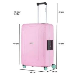 CarryOn Steward TSA Reiskoffer - 65cm Trolley Met Kliksloten - Dubbele Wielen - Roze -Trolley Winkel 1200x1200 569