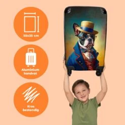 NoBoringSuitcases.com® Koffer - Hond - Kleding - Accessoires - Verf - Portret - Kinderen - Reiskoffer Met Wielen - Kinderkoffer - Fotokoffer - Past Binnen 55x40x20 Cm En 55x35x25 Cm - Trolley Handbagage Lichtgewicht -Trolley Winkel 1200x1200 84
