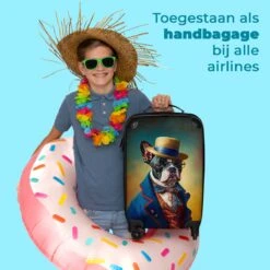 NoBoringSuitcases.com® Koffer - Hond - Kleding - Accessoires - Verf - Portret - Kinderen - Reiskoffer Met Wielen - Kinderkoffer - Fotokoffer - Past Binnen 55x40x20 Cm En 55x35x25 Cm - Trolley Handbagage Lichtgewicht -Trolley Winkel 1200x1200 86
