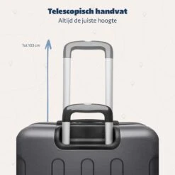 TRVLMORE Kofferset - 3 Delig - 38L (handbagage) + 70L + 110L - Donkergrijs 15 TRVLMORE Kofferset - 3 Delig - 38L (handbagage) + 70L + 110L - Donkergrijs -Trolley Winkel 1200x1200 866