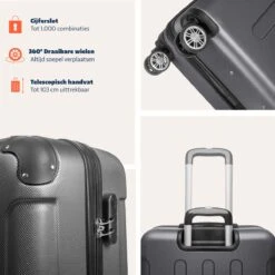 TRVLMORE Kofferset - 3 Delig - 38L (handbagage) + 70L + 110L - Donkergrijs 22 TRVLMORE Kofferset - 3 Delig - 38L (handbagage) + 70L + 110L - Donkergrijs -Trolley Winkel 1200x1200 873