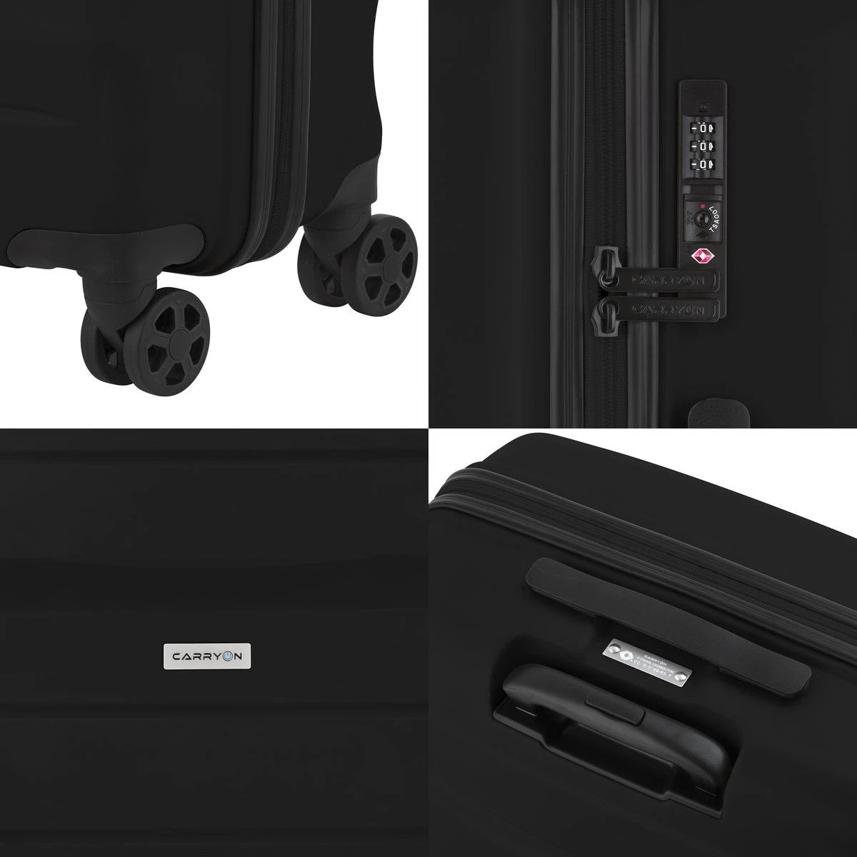 CarryOn Porter ® Kofferset - TSA Trolleyset 3-delig Met OKOBAN - Dubbele Wielen - Zwart 6 CarryOn Porter ® Kofferset - TSA Trolleyset 3-delig Met OKOBAN - Dubbele Wielen - Zwart - Afbeelding 4