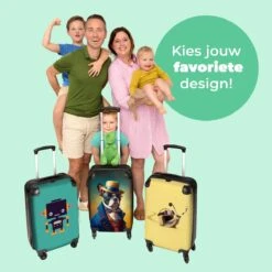 NoBoringSuitcases.com® Koffer - Hond - Kleding - Accessoires - Verf - Portret - Kinderen - Reiskoffer Met Wielen - Kinderkoffer - Fotokoffer - Past Binnen 55x40x20 Cm En 55x35x25 Cm - Trolley Handbagage Lichtgewicht -Trolley Winkel 1200x1200 89