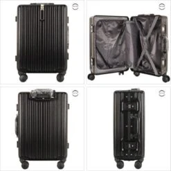 TOP AA Reis Kofferset - Trolleyset 3-delig Met TSA Slot Aluminum Frame, Kleine Cabine En Groot, ABS Luggage, (20+24+28 Inches 3 Pc Set), Roze/pink -Trolley Winkel 1200x1200 902