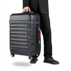 Monzana Kofferset - 4 Stuks S M L XL Met Wielen Cijferslot - Zwart -Trolley Winkel 1200x1200 933
