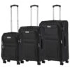 TravelZ Softspinner TSA Kofferset - 3-delige Zachte Trolleyset - Dubbele Wielen En Voorvakken Zwart -Trolley Winkel 1200x1200 963