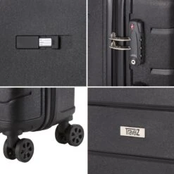 TravelZ Big Bars Kofferset - Trolleyset TSA 2-delig - Handbagage En Groot - Zwart -Trolley Winkel 1200x1200 965