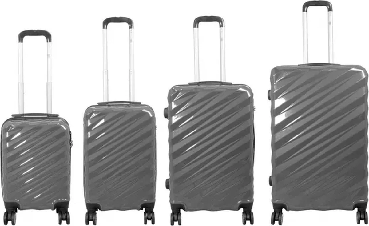 Monopol - Messina - Reiskofferset 4delig! - Hoog Kwaliteit Polycarbonaat - Antraciet- Set / 221 Liter! 5 Monopol - Messina - Reiskofferset 4delig! - Hoog Kwaliteit Polycarbonaat - Antraciet- Set / 221 Liter! - Afbeelding 3