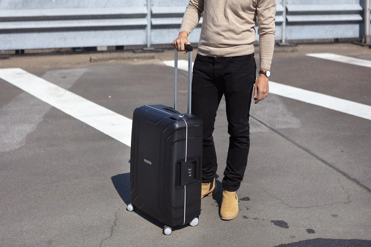 CarryOn Steward TSA Reiskoffer - 75cm Trolley Met Kliksloten - Dubbele Wielen - Zwart 15 CarryOn Steward TSA Reiskoffer - 75cm Trolley Met Kliksloten - Dubbele Wielen - Zwart - Afbeelding 13