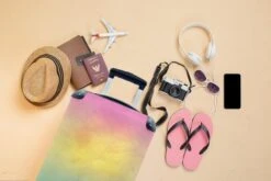 Koffer - Meisje - Regenboog - Trap - Wolken - Kinderen - Koffer Meisje - 35x55x20 Cm - Handbagage - Trolley - Reiskoffer -Trolley Winkel 1200x800 62