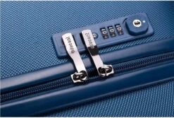 Decent Tranporto-One Handbagage Koffer - 55 Cm - TSA Slot - Dark Blue -Trolley Winkel 1200x809 5