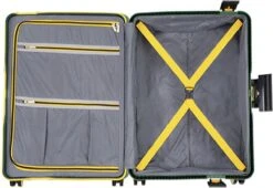 CarryOn Steward TSA Reiskoffer - 65cm Trolley Met Kliksloten - Dubbele Wielen - Groen -Trolley Winkel 1200x827