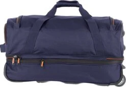Travelite Basics Wheeled Duffle 55cm Expandable Navy/Orange -Trolley Winkel 1200x832 3