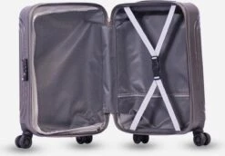 ©TROLLEYZ - Florence No.7 - Trolley - 55cm Met TSA Slot - Dubbele Wielen - 360° Spinners - 100% ABS - Handbagage Koffer In Cloudy Grey -Trolley Winkel 1200x837 2