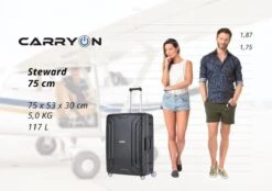 CarryOn Steward TSA Reiskoffer - 75cm Trolley Met Kliksloten - Dubbele Wielen - Zwart 27 CarryOn Steward TSA Reiskoffer - 75cm Trolley Met Kliksloten - Dubbele Wielen - Zwart -Trolley Winkel 1200x847 2