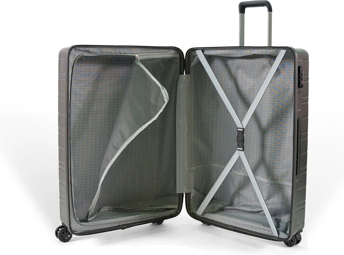 ©TROLLEYZ - Amsterdam No.9 - Reiskoffer 78cm Met TSA Slot - Dubbele Wielen - 360° Spinners - 100% ABS - Reiskoffer In Cloudy Grey 8 ©TROLLEYZ - Amsterdam No.9 - Reiskoffer 78cm Met TSA Slot - Dubbele Wielen - 360° Spinners - 100% ABS - Reiskoffer In Cloudy Grey - Afbeelding 6