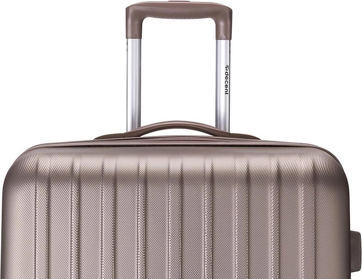 Decent Handbagage Koffer Tranporto - Formaat 55 X 35 X 20 Cm Kleur - Champagne 9 Decent Handbagage Koffer Tranporto - Formaat 55 X 35 X 20 Cm Kleur - Champagne - Afbeelding 7