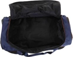 Travelite Basics Wheeled Duffle 55cm Expandable Navy/Orange -Trolley Winkel 1200x933 1