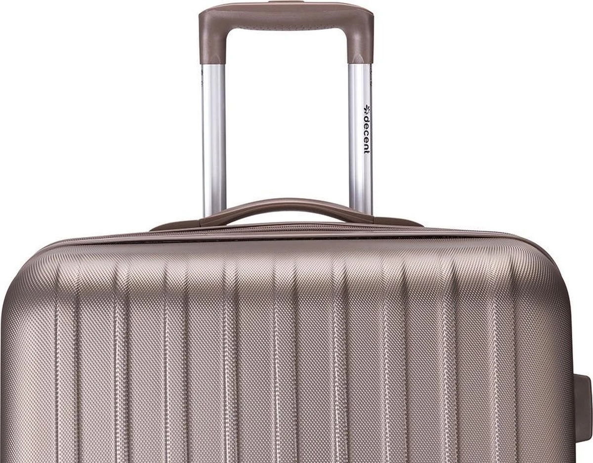 Decent Handbagage Koffer Tranporto - Formaat 55 X 35 X 20 Cm Kleur - Champagne 15 Decent Handbagage Koffer Tranporto - Formaat 55 X 35 X 20 Cm Kleur - Champagne - Afbeelding 13