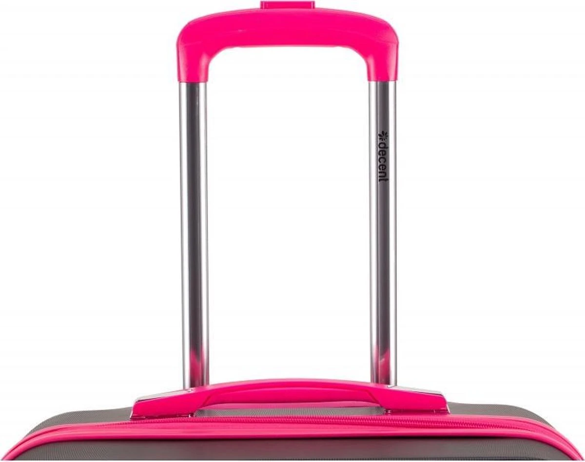 Decent Lumi Fix Handbagage Koffer - 55 Cm - Black/Pink 8 Decent Lumi Fix Handbagage Koffer - 55 Cm - Black/Pink - Afbeelding 6