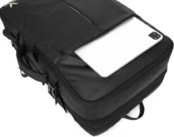 HEANVER Travel Elite - Reistas Handbagage - Weekendtas - 17inch Laptop Rugzak - Backpack Waterafstotend - 30L / 60 Liter Tas - Zwart / Antraciet -Trolley Winkel 1200x948 2