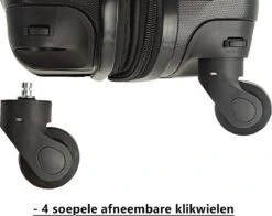 SB Travelbags Handbagage Koffer 51cm 4 Wielen Trolley - Zwart -Trolley Winkel 1200x950 5