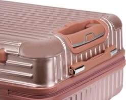 Royal Swiss - Reis Koffer - 56cm - Cijferslot- Lichtgewicht Koffer - 4 Wielen- Rosé Gold -Trolley Winkel 1200x955 5