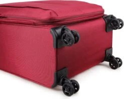 Decent D-Upright Large Koffer - 76 Cm Expandable - TSA Slot - Bordeaux Rood -Trolley Winkel 1200x958