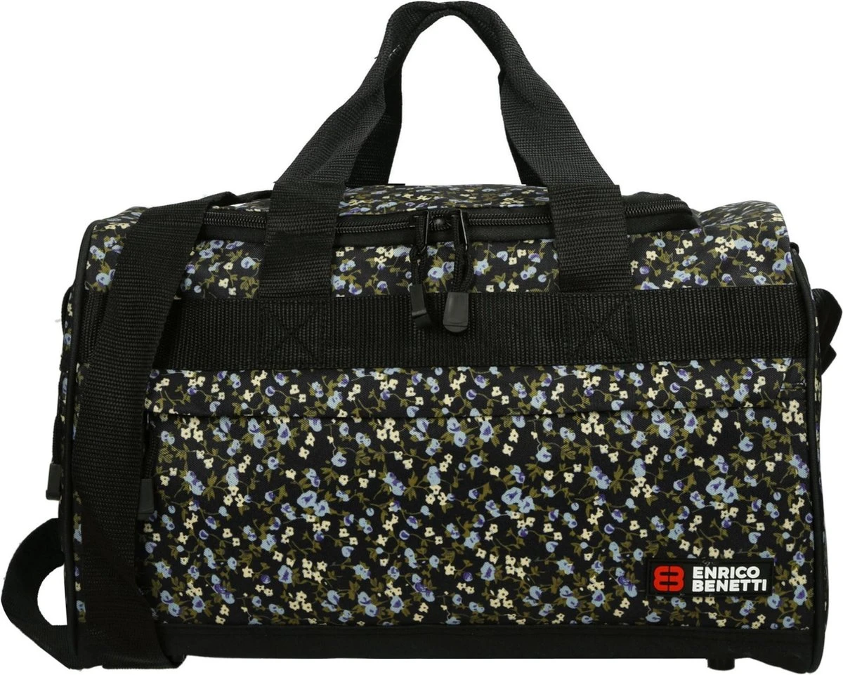 Enrico Benetti San Jose Sporttas/ Reistas - 46040 - Zwart Met Madeliefjes 3 Enrico Benetti San Jose Sporttas/ Reistas - 46040 - Zwart Met Madeliefjes