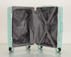 TOP AA Reis Kofferset - Trolleyset 3-delig Met TSA Slot Aluminum Frame, Kleine Cabine En Groot, ABS Luggage, (20+24+28 Inches 3 Pc Set), Roze/pink -Trolley Winkel 1200x967