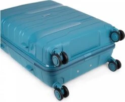 Decent ONE-CITY Large Koffer - 76 Cm - TSA Slot - Petrol -Trolley Winkel 1200x978