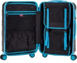 Decent Lumi Fix Handbagage Koffer - 55 Cm - Black/Blue -Trolley Winkel 1200x982