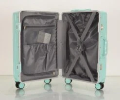 TOP AA Reis Kofferset - Trolleyset 3-delig Met TSA Slot Aluminum Frame, Kleine Cabine En Groot, ABS Luggage, (20+24+28 Inches 3 Pc Set), Roze/pink -Trolley Winkel 1200x994