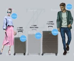 ©TROLLEYZ - Amsterdam No.9 - Kofferset 2 Delig - 55cm+78cm Met TSA Slot - Dubbele Wielen - 360° Spinners - 100% ABS - Reiskoffers In Cloudy Grey -Trolley Winkel 1200x997 9